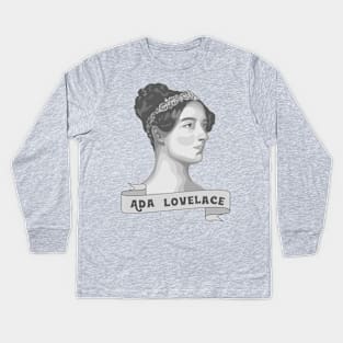 Ada Lovelace Portrait Kids Long Sleeve T-Shirt